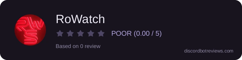 Rating widget preview for RoWatch