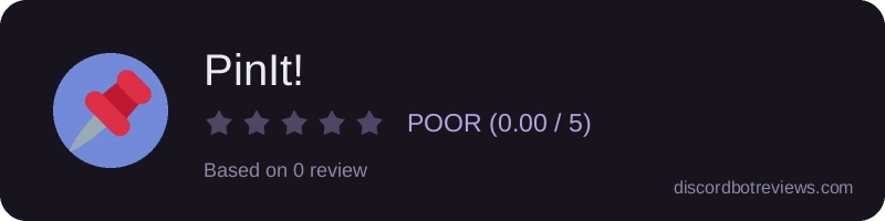 Rating widget preview for PinIt!