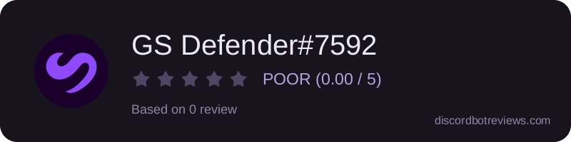 Rating widget preview for GS Defender#7592