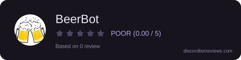 Rating widget preview for BeerBot