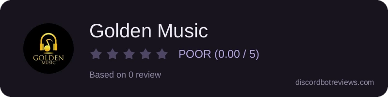 Rating widget preview for Golden Music