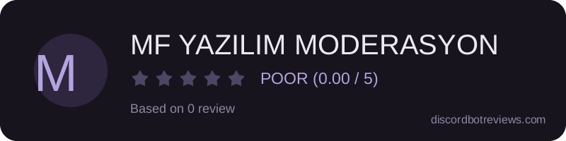 Rating widget preview for MF YAZILIM MODERASYON
