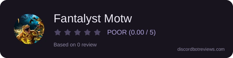 Rating widget preview for Fantalyst Motw