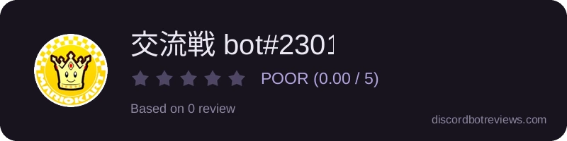 Rating widget preview for 交流戦 bot#2301