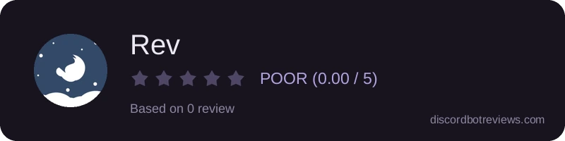 Rating widget preview for Rev
