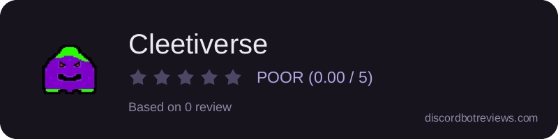 Rating widget preview for Cleetiverse