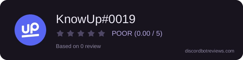 Rating widget preview for KnowUp#0019