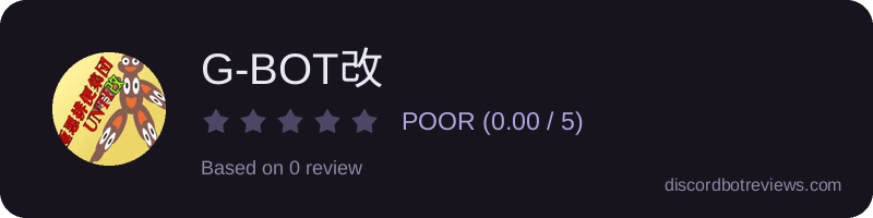 Rating widget preview for G-BOT改