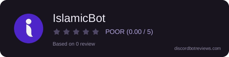 Rating widget preview for IslamicBot