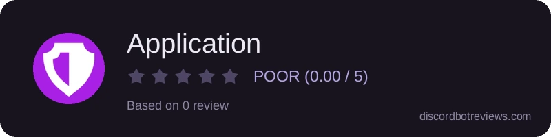 Rating widget preview for Application