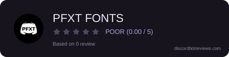 Rating widget preview for PFXT FONTS