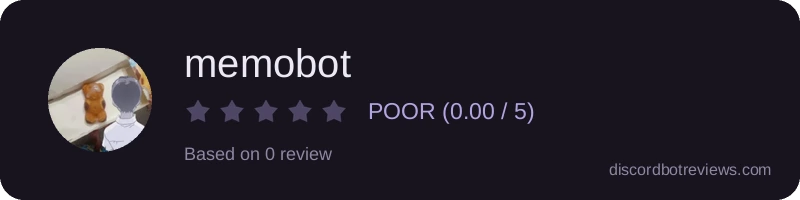 Rating widget preview for memobot