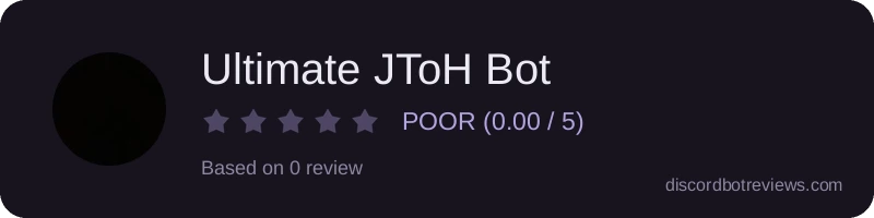 Rating widget preview for Ultimate JToH Bot