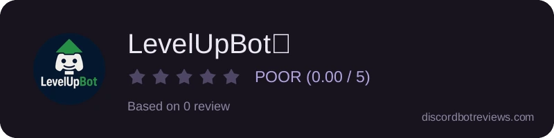 Rating banner for LevelUpBot✨