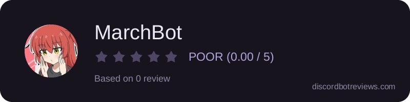 Rating widget preview for MarchBot