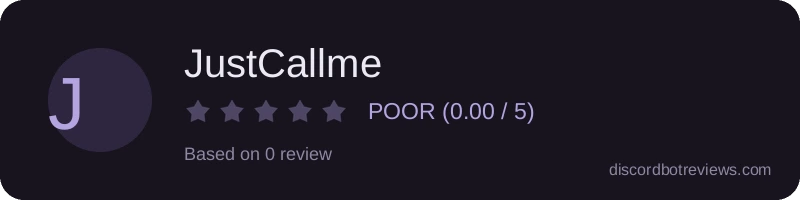 Rating widget preview for JustCallme