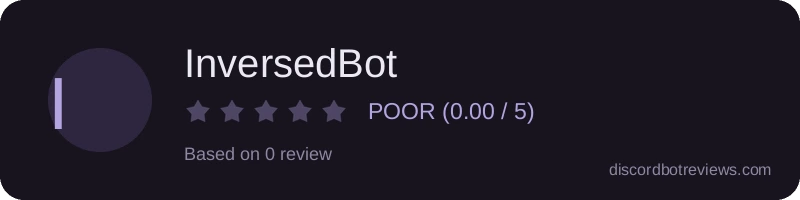 Rating widget preview for InversedBot