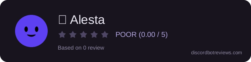 Rating widget preview for ⚶ Alesta