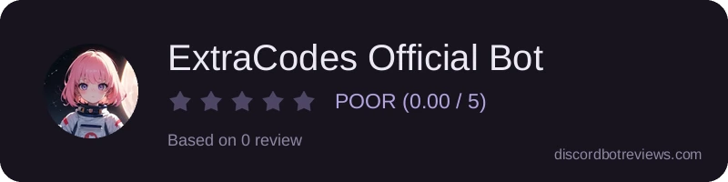 Rating widget preview for ExtraCodes Official Bot