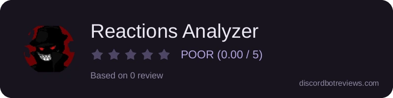 Rating widget preview for Reactions Analyzer