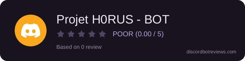 Rating widget preview for Projet H0RUS - BOT