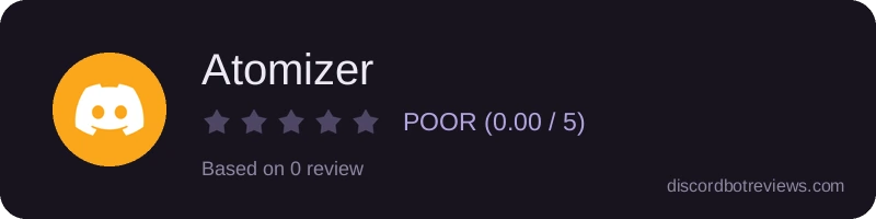 Rating widget preview for Atomizer