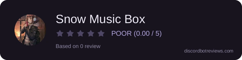 Rating widget preview for Snow Music Box