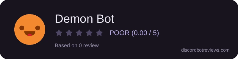 Rating widget preview for Demon Bot