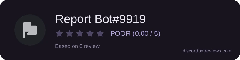 Rating widget preview for Report Bot#9919