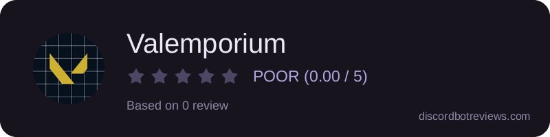 Rating widget preview for Valemporium
