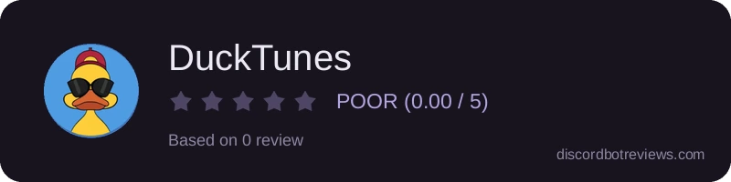 Rating widget preview for DuckTunes
