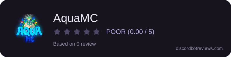 Rating widget preview for AquaMC