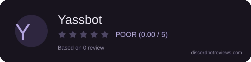 Rating widget preview for Yassbot