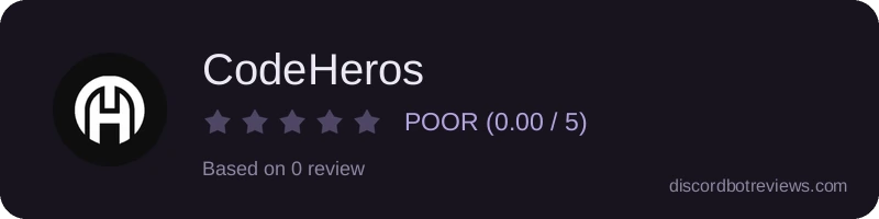 Rating widget preview for CodeHeros