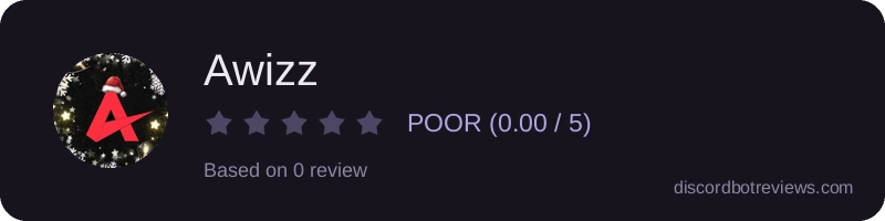 Rating widget preview for Awizz