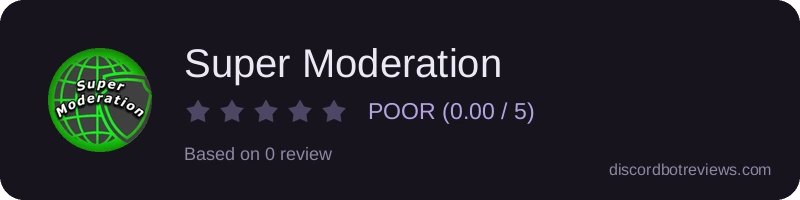 Rating widget preview for Super Moderation