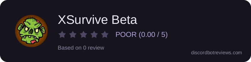 Rating widget preview for XSurvive Beta