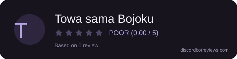 Rating widget preview for Towa sama Bojoku