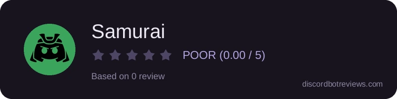 Rating widget preview for Samurai