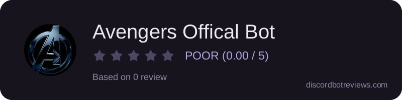 Rating widget preview for Avengers Offical Bot