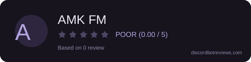 Rating widget preview for AMK FM