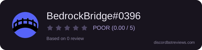 Rating widget preview for BedrockBridge#0396