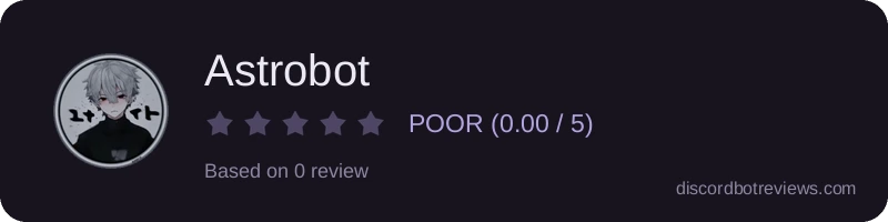 Rating widget preview for Astrobot