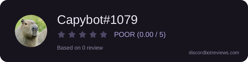 Rating widget preview for Capybot#1079