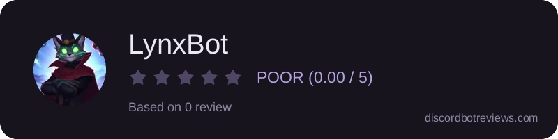 Rating widget preview for LynxBot