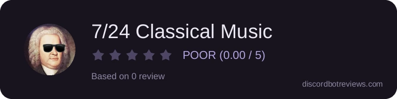 Rating widget preview for 7/24 Classical Music