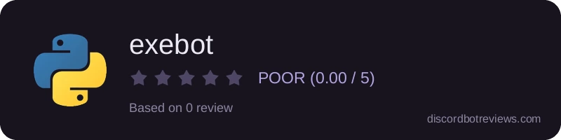 Rating widget preview for exebot