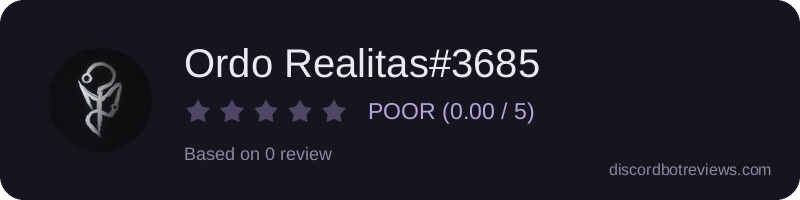 Rating widget preview for Ordo Realitas#3685