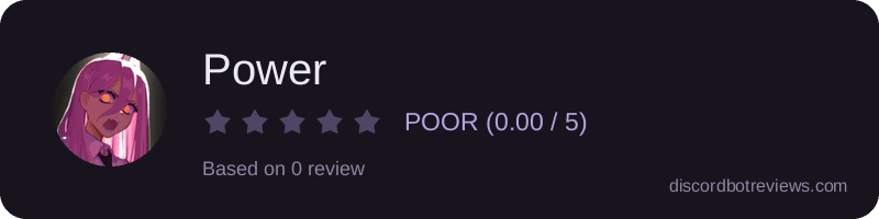 Rating widget preview for Power