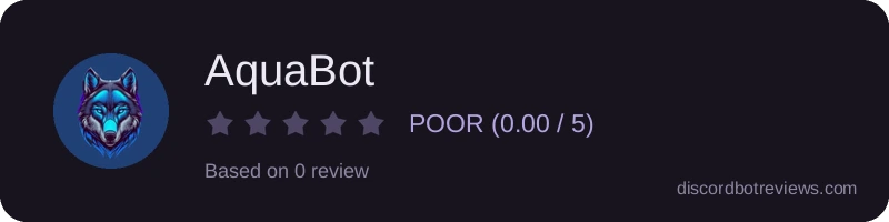 Rating widget preview for AquaBot